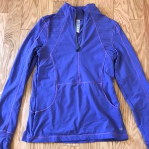 Purple athletic zip up